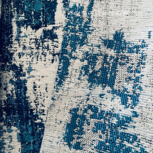 Vải Áo Khoác Màu Xanh Đại Dương Không Đều Họa Tiết Đá Vôi Thời Trang Xuân Thu Vải Nửa Mét Chất Liệu Cotton Nguyên Chất