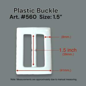 White Plastic Buckle Art.#560 sold per piece by TelamartPH