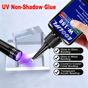 W-183 New Strong High Hardness 50ml Clear UV Resin Glue Curing Adhesive UV Curing For DIY Crystal Craft Repair Glass Metal ABS