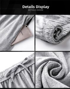 Mens 2022 Sport Pants Sleepwear Five-Quarter Length Pure Cotton Casual Running Shorts Three-Strap Multifunctional Leisure Trousers