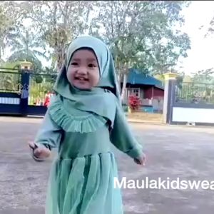 (EGSUS) Gamis Tutu Hijab Bayi Balita Lucu Pakaian Anak Perempuan (0 Bulan - 4 Tahun) Fashion Muslim Navy