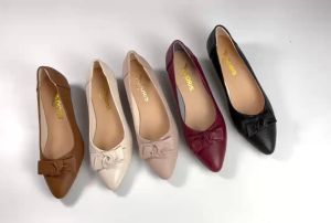 Giày búp bê đế xuồng 5cm da thật SIÊU BỀN mũi nhọn DN503