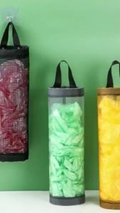 ที่เก็บถุงพลาสติกแบบติดผนัง พร้อมรูดึง ที่ใส่ถุงพลาสติก ที่เก็บถุงขยะ ที่เก็บของอเนกประสงค์ G3151