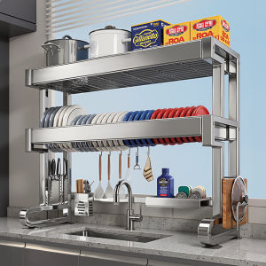 Stainless Steel Multifunctional Over Sink Dish Rack
