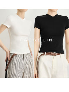 FAESSLIN | Slimming V-Neck Womens T-Shirt