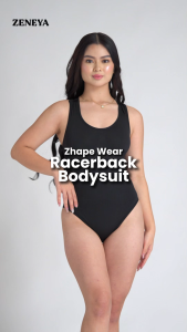 Zeneya Racerback Bodysuit For Women Sleeveless Shapewear Tank Top Body Suit Bodycon Body Shaper Basict Waist Tummy Control Slim Fit Tops Plain Basic Brown Beige Black Casual Wear Regular Plus Size