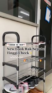 COD SEVENTYTWO Rak Sepatu Susun Plastik Tertutup anti debu 5 rangka besi kekinian murah cuci gudang stailess / Rak Sendal dan sepatu terbaru kuat buat didepan rumah Serbaguna / Tempat sepatu susun murah promo plastik Rack Home Organizer Steel 5 Layer