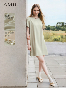 AMII | Summer New French Style Sleeveless Linen Dress