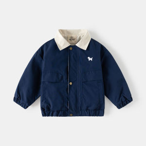Autumn Spring Boys Color-blocked Jacket