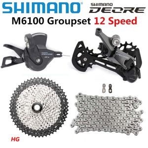 SHIMANO | Shimano Deore M6100 1x12 Speed Derailleurs Groupset 12S Right Shift Lever Rear Derailleur CN Chain Sunshine Cassette 46T 50T 52T