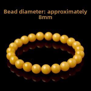 LINGFEI | Natural Chicken-fat-yellow Full-honey Amber Beads Bracelet