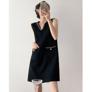Elegant Black Summer Dress Sleeveless