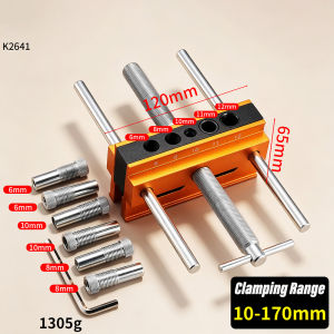 Bộ Dụng Cụ Định Vị Chốt Tự Căn Chỉnh Với Kẹp Điều Chỉnh Được Dùng Cho Chế Tác Gỗ - Dụng Cụ Khoan Lỗ Đứng Định Vị Lỗ Khoan Theo Hệ Mét Và Inch
