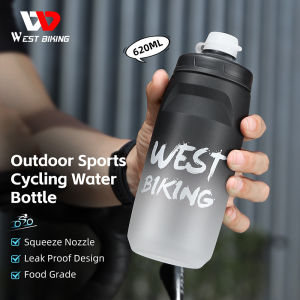 WEST BIKING Bicycle Water Bottle Ultralight Portable Sports Drink Bottle Leak-proof PP Bike Lockable Mouth 620ML Cycling Water Bottle