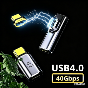 USB4.0 Thunderbolt3 Magnetic Adapter USB C To Type C 40Gbps 100W Fast Charging Magnet Converter Cable 8K 60Hz USB Type C Adapter