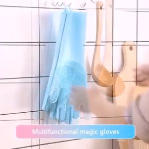 Sarung Tangan Silikon Serbaguna Gloves Tebel Spons Cuci Piring
