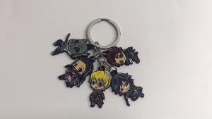 Bandai | Anime Demon Slayer Keychain Tanjirou Kamado Nezuko Tomioka Giyuu Kimetsu No Yaiba Cartoon Cosplay Pendant Keyrings Gifts