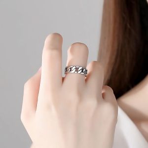 [CN01]CINCIN RING RANTAI PRIA WANITA TITANIUM ANTI KARAT DAN TIDAK LUNTUR