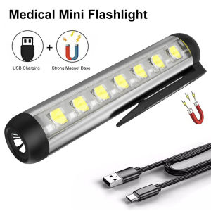 【Hàng Có Sẵn】virwir Đèn Pin Mini Siêu Sáng Đèn Bút Y Tế LED/COB Đa Năng Đèn Miệng Bút Học Sinh Đèn Làm Việc Nam Châm 4 Chế Độ Chiếu Sáng Đèn Pin Chống Nước IPX4 Hợp Kim Nhôm 10000LM