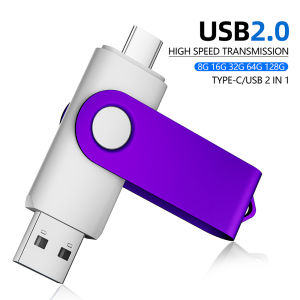 Jaster | Type-C Purple Clip USB Flash Drive Data Storage Device Portable Memory Stick 4GB 8GB 16GB 32GB 64GB 128GB Pen driver
