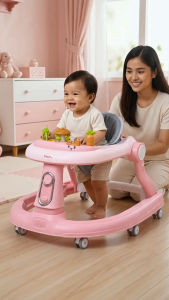 Baby Pro Baby Wheels Walker Foldable & Adjustable Height With Detachable Toy Tray