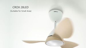 DEKA+ CROX 28 3 Blades 14 Speeds +TURBO with Remote Control DC Motor 3 Colour LED Ceiling Fan MB/WH/WN/PW Kipas Siling