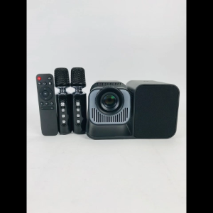 3IN1 PORTABLE  PROJECTOR WITH 2 WIRELESS MIC FOR KARAOKE