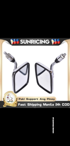 Square Side Mirror for Motorcycles | Affordable Left & Right Rearview Mirror Pair | Fits TMX