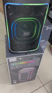BTS-2239 8 inch karaoke speaker with 2 wireless mic RGB