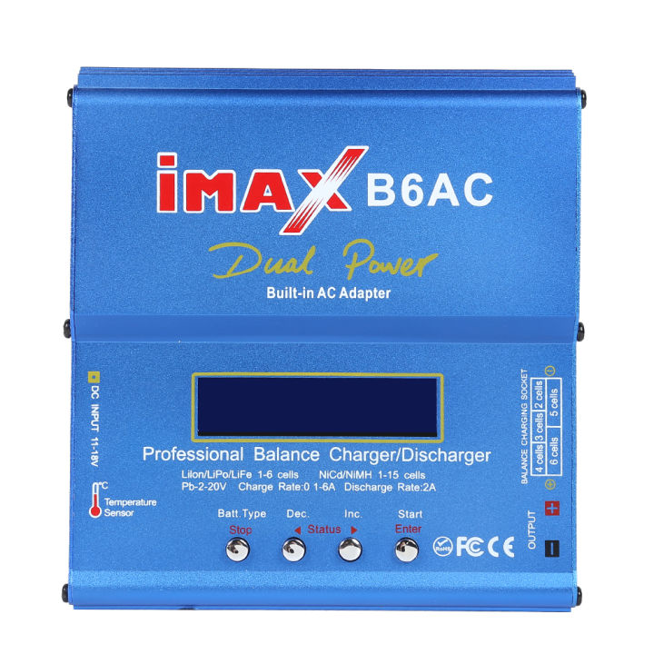 Caricabatteria LiPo IMAX B6AC 80W | Per Batterie LiPo, Li-Ion, NiMH, NiCd, Piombo | Display LCD, Alimentazione 11-18V