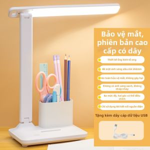 Đèn Bàn Điều Chỉnh Độ Sáng Bảo Vệ Mắt Có Sạc Pin