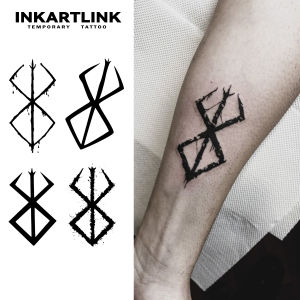Berserker Temporary TattooLasts To 15 Days New Technology Magic Waterproof Semi Permanent Sticker.