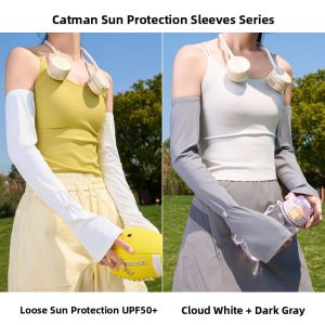 Miiow | Womens Sun Protection Sleeve Covers Summer Thin Ice Silk Protective Arm Cool Sensation UV Protection Breathable Lightweight