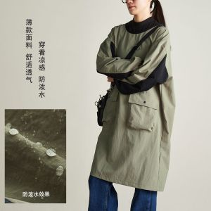 Áo Choàng Chống Thấm Nước Dài Tay 2024 Áo Khoác Bảo Vệ in Chữ Cà Phê Nhà Bếp Cắt Tóc Thú Cưng Thời Trang Polyester