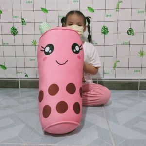 Đồ chơi Trà sữa nhồi bông Gối ôm Trà Sữa Trân châu nhiều màu Vải MINISO lông mịn