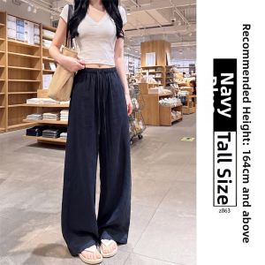 XIANYIJIAO | Tencel Linen Large Size Lightweight Straight Leg Trousers