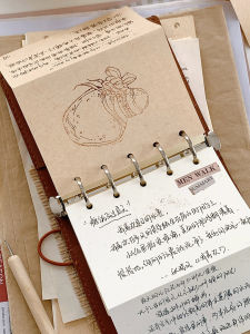 Special Paper Silk Mohair Cotton Two Fold Three Fold Loose Leaf Notebook Refillable Core Gift Crease Pen Cultural Business Supplies