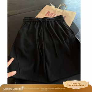 Aesthetic American Sloped Short Pants Straight Loose Trousers