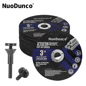 3 Inch Cut Off Wheel with 1/4 " Mounting Mandrel for Die Grinder Attachment for Metal & Stainless Steel Rotary Tool Cutter Discs