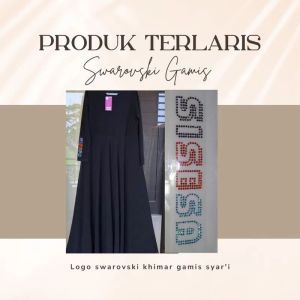 Swarovski copy sisesa motif 3D untuk gamis/Khimar/jilbab/masker