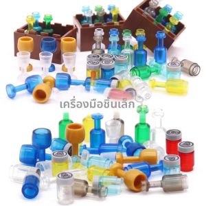MARUMINE 87PCS MOC Building Blocks อุปกรณ์เสริมขวดไวน์แก้วเครื่องดื่มไม้กล่อง City Street View บาร์โจรสลัด DIY อิฐรุ่น