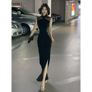 SHANGSHA | High Quality Black Lace Dress