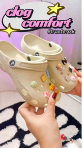 Sục CROSS Clog Classic TẶNG VỚ và 10 jb sticker Sục Đúc Nguyên Khối Quai Ngang Nam Nữ Sandal Quai Hậu Chống Nước