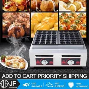 Takoyaki Maker 56 Holes Grill Octopus Ball Baking Machine Furnace Gas Fish Ball Machine