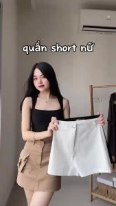 Quần Short Vải Mở Khuy Cạp Siêu Cao - Thời Trang 4 Mùa Cho Bạn Gái - LCXQ115