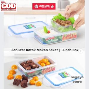 Lion Star Kotak Makan Bersekat Luch Box BPA Free KP-31 Klip To Keep 1201 + Divider (700 ml) KP-32 Klip To Keep 1301 + Divider (950 ml)