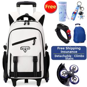 KUZAIWANGZI | Waterproof Detachable Large Capacity Pull-rod Backpack