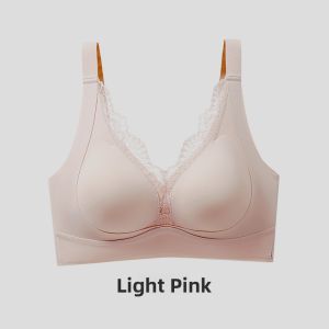 MiiOW | Wireless Soft Support Bra Womens Gather Small Chest Appears Large Seamless Anti-Sagging Underwear V-Neck Full Cup Bra