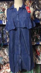ANNESHOP88 Denim Bakuna Dress Off Shoulder Dress
