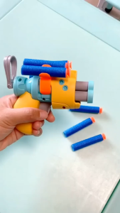 Children mini Hand Gun soft bullet nerf shark indoor sport toy shooting game fun battle tiktok pistol mainan kanak kanak